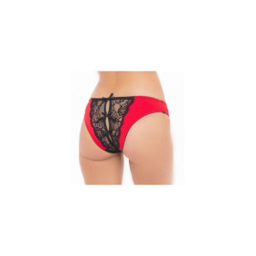 Culotte ouverte noir et rouge 